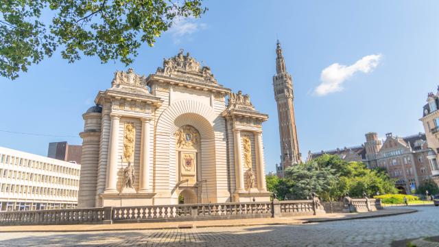 Porte de Paris en het Belfort van Lille